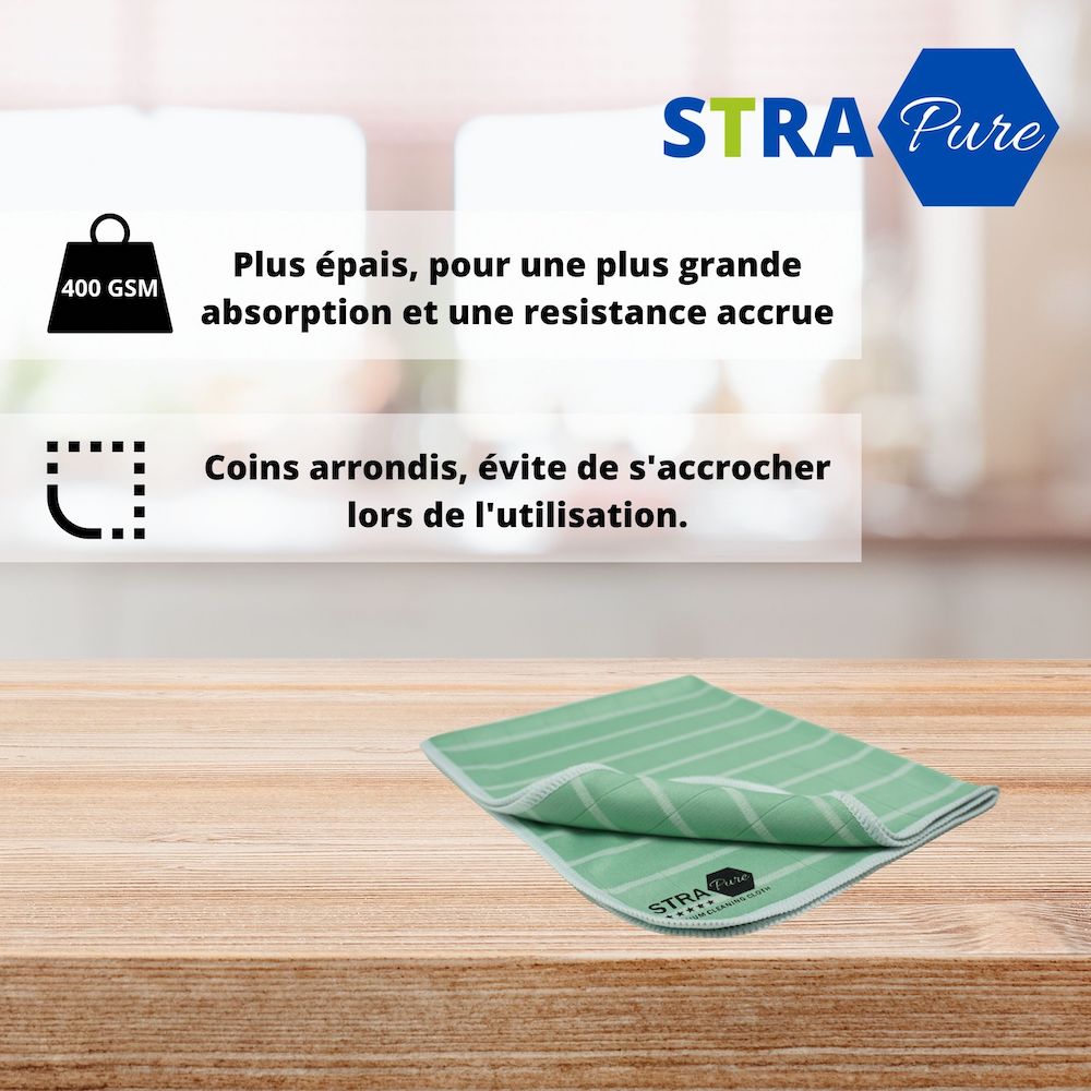 Essuyeuses / Lustreuses Chiffons Bambou Premium - 12 pièces – Image 4